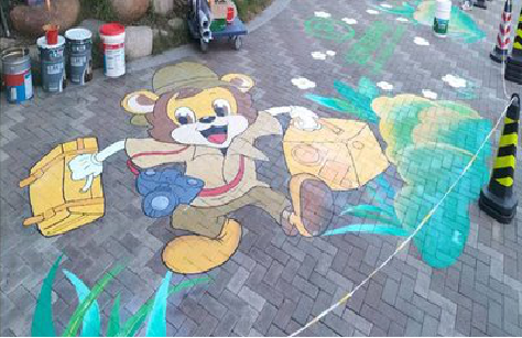  茶陵夏季画地面彩绘会遇到的问题