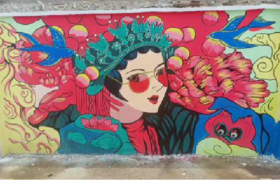  茶陵墙体彩绘-网红墙