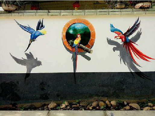  茶陵视觉错位-3D墙绘设计