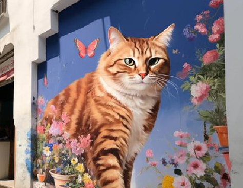  茶陵自己绘制有个性的手绘墙